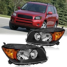 For 2006-2008 Toyota Rav4 Pair Headlights Lamps Blackamber Oe Style Lhrh For 2006-2008 Toyota Rav4 Pair Headlights Lamps Blackamber Oe Style Lhrh