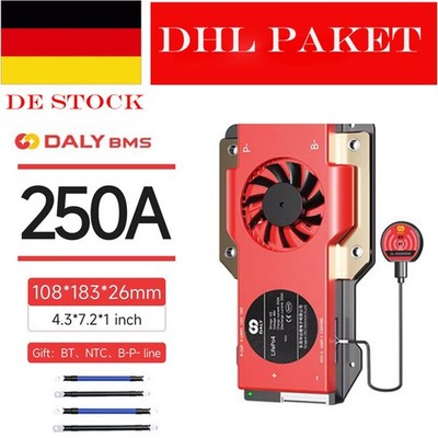 Daly Smart BMS 16S 48V 250A LiFePo4 with Balance Bluetooth Module DE