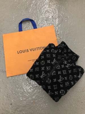 LOUIS VUITTON BB47 21SS Fleece Jacket  Black Monogram Size Large