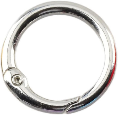 Carabiner Clip 48Pcs Silver Metal Key Ring Clip Circle Keychain Rings Bulk Sprin