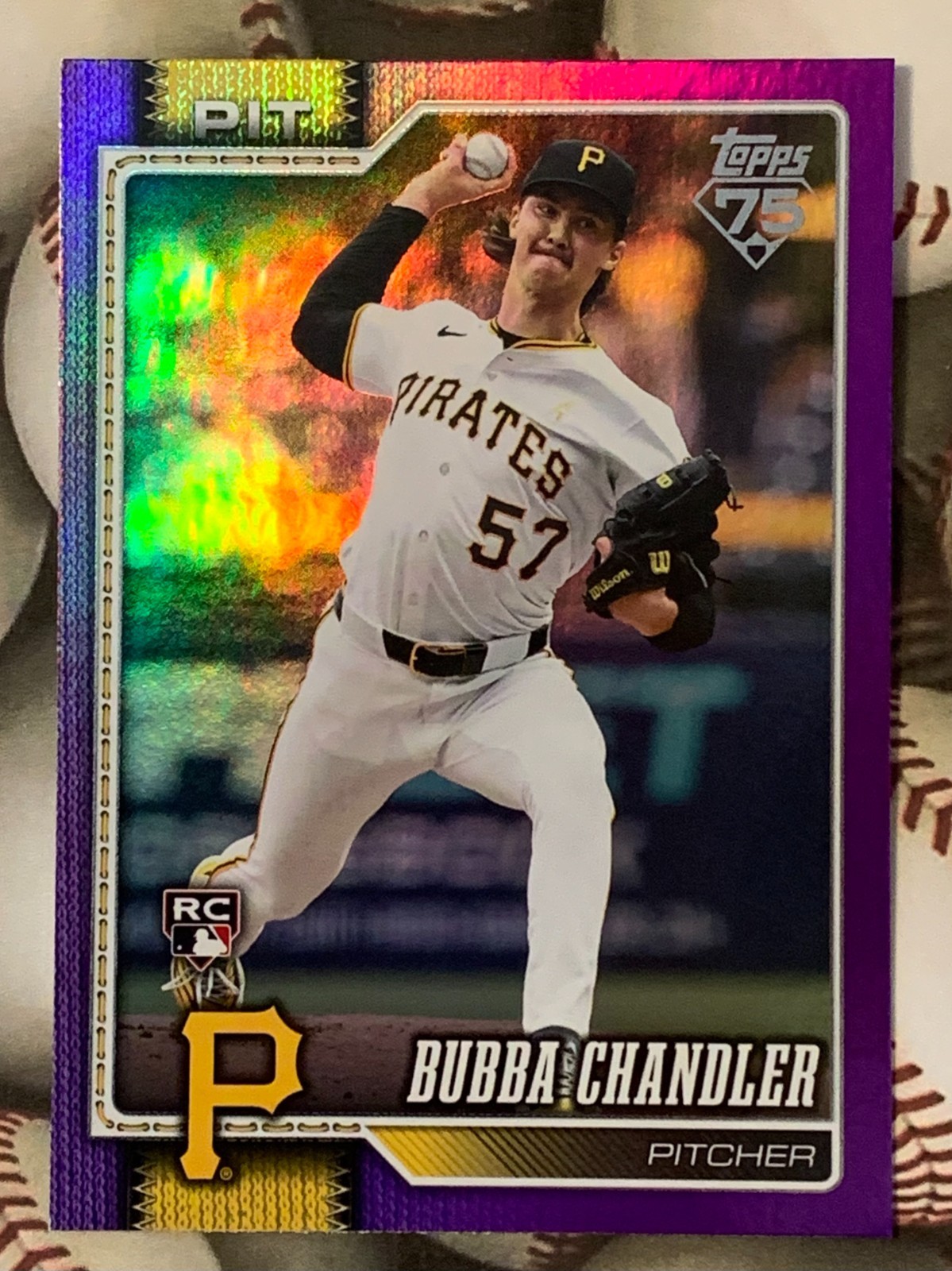 2026 Topps Bubba Chandler RC Purple Rainbow Foil /250 - #283 Pirates