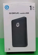 G-Technology G-DRIVE Mobile USB 3 1TB Black External Hard Drive - 0G04451
