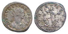 Aurelian 270-275 Silvered  AE Antoninianus Serdica 22mm 4,4g Oriens Sol Captives