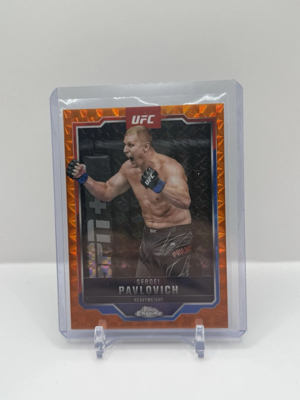 2025 Topps Chrome UFC Sergei Pavlovich Orange Geometric /25 🔥