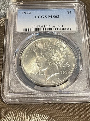 1922 Peace Silver Dollar PCGS MS63 💎💎💎 💯 + Years Old !!
