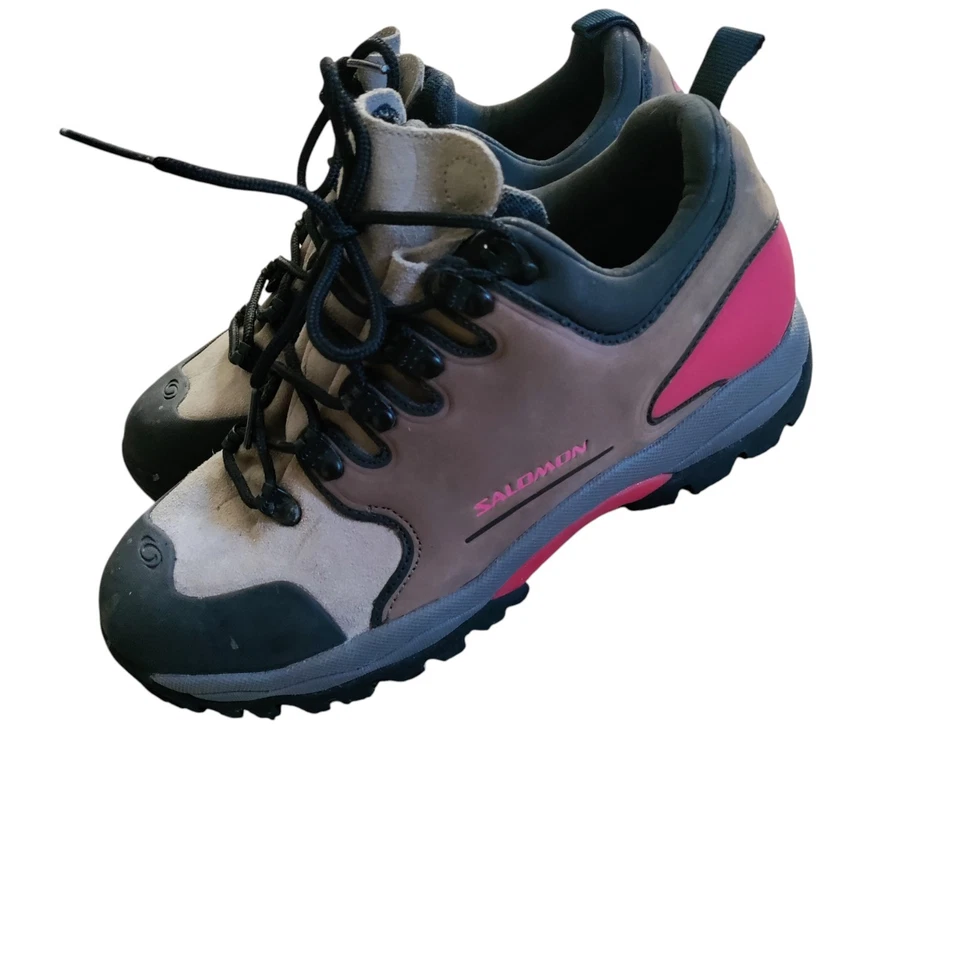 Y2K Salomon Streetwear Zapatos de Senderismo Para Mujer 9 Art No 871780 Rojo Negro Marrón... Foto 2 de 4