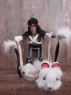Indianer maskierter weißer Bär Kachina Tänzerin von RS