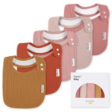 Muslin Baby Bibs for Drooling and Teething,Bibs Boys Blush Terracotta