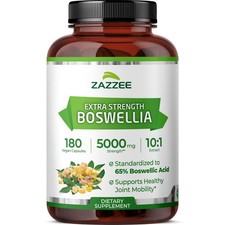 Extra Strength Boswellia Serrata 101 Extract 5000mg, 180 Vegan Capsules