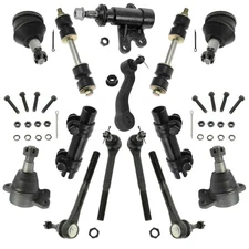Front Ball Joints Sway Links Tie Rods Pitman & Idler Arms w/ Bracket Kit for GM