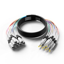 Snake Cable 15ft 8 Channel Shielded 1/4 TRS to XLR Male PRORECK PR-TRS