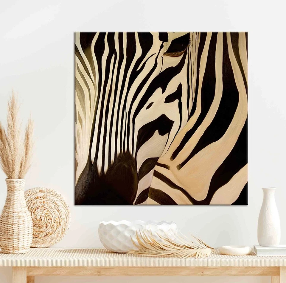 Arte de pared en lienzo graffiti cebra arte callejero lienzo pintura cuadro decoración del hogar Foto 2 de 4