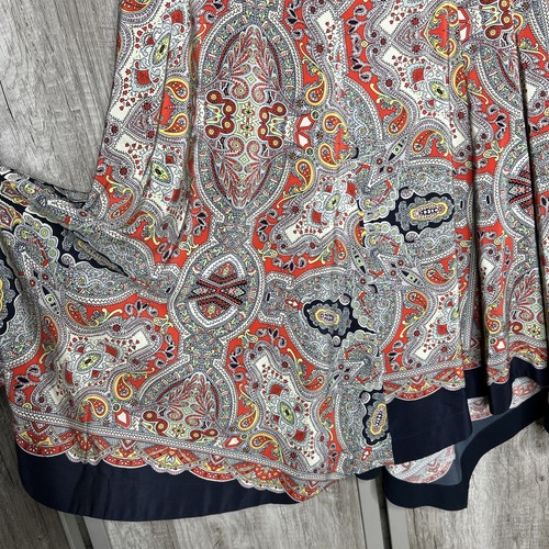Theory fazzoletto donna seta maxi gonna svasata paisley orlo asimmetrico taglia 4 - Foto 3 di 7