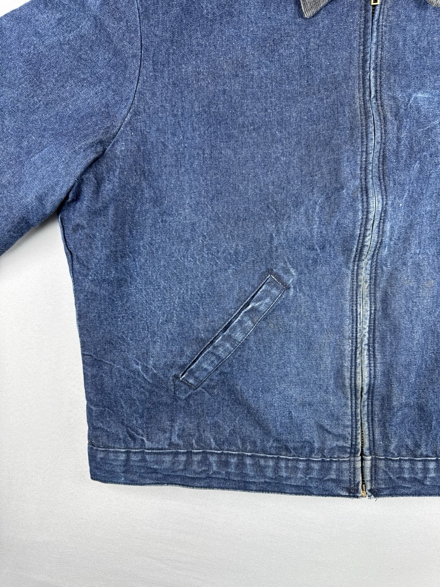Vintage 80s Big Ben Blanket Lined Denim Jacket USA Talon Zip