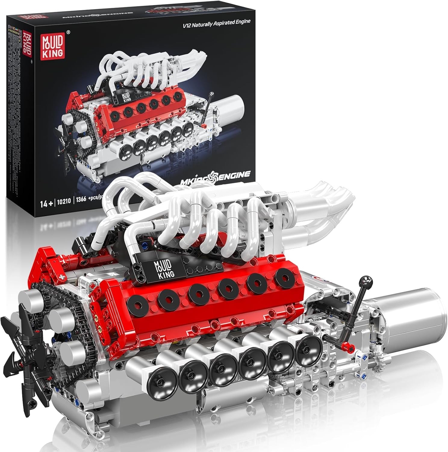 For Adults, 1366 Pcs Engine Kits That Runs, Diy Mechanical