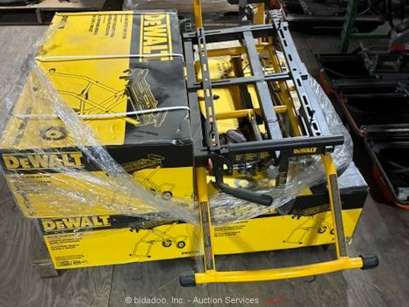 Lot of (4) Dewalt DWX726 Rolling Adjustable Miter Saw Cutting Stand bidadoo -New