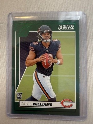 2024 Panini Zenith Green 2 Minute Drill Caleb Williams Chicago Bears #101 Rookie