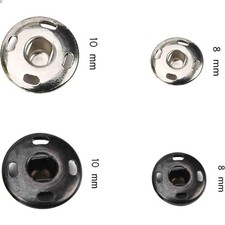 120 Sets Sew-on Snap Buttons Metal Snaps Fasteners Press Studs Buttons for Se...