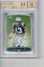 2014 Topps Chrome Kelvin Benjamin Rookie Autographs #124 GEM MT 9.5, BGS Auto 19