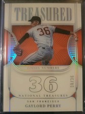 2023  National Treasures- Treasured Jersey Numbers Gaylord Perry #TJN-GP  08/36