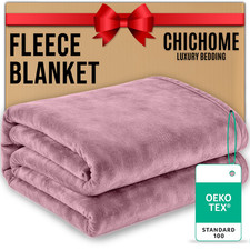 Extra Large Fleece Blanket Cosy Reversible Bed Sofa Throw All Season Blankets UK