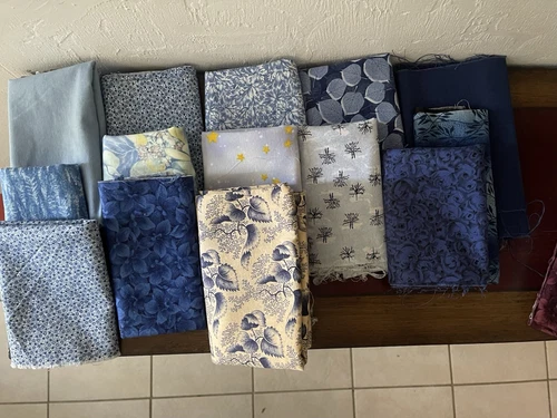 FQ Bundle Blues & Purples Quilting Over 2 Lbs