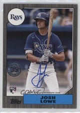 2022 Series 1 1987 Topps Baseball Black 126/199 Josh Lowe #87BA-JL Auto 11yw