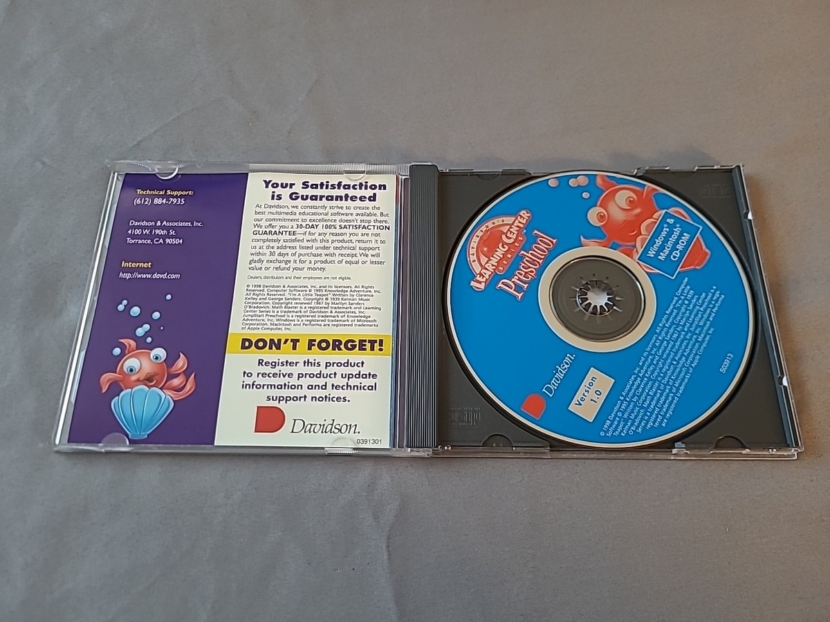 Davidson Learning Center Series Preschool - CD-ROM Ages 2-4 Win95