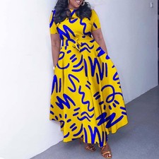 Womens Work Dresses Print Dress Casual A Line Swing Party Cocktail Dresses