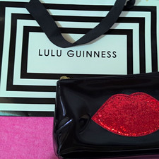 Lulu Guinness Cosmetic/Toiletries Bag Glitter Lips