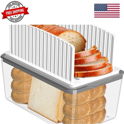 Upgrade Bread Slicer for Homemade Bread with Bread Box, Bread Slicing Guide A...