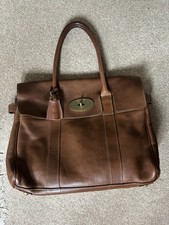 Mulberry Bayswater Handbag Oak Tan Leather Tote Bag with Gold Hardware Used