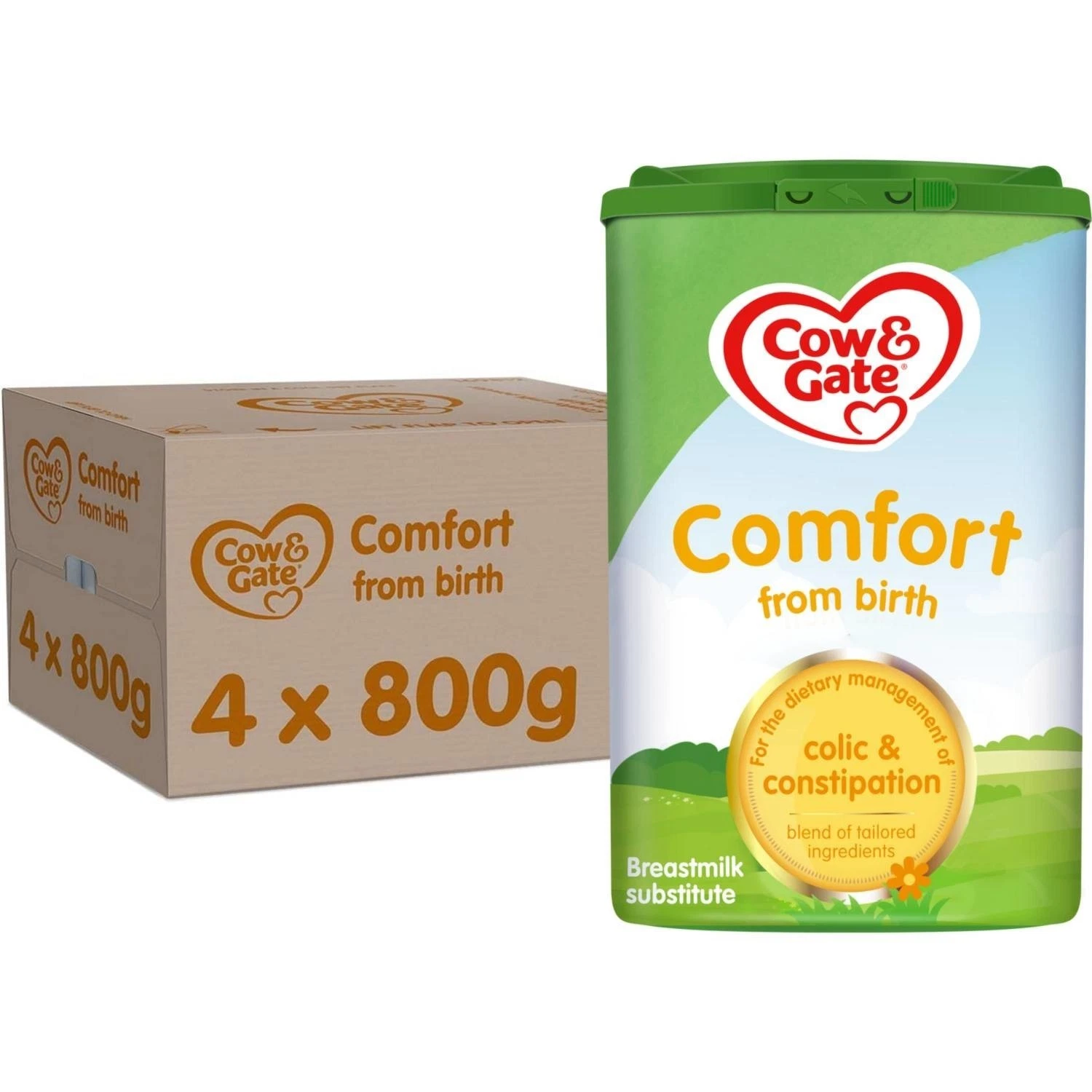 4 x 800g Cow & Gate Comfort Baby Milk Formula Suitable From Birth
Opens in a new window or tab