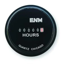 Enm T40a45 Dc Hour Meter, Electrical, 2.31 In, Round