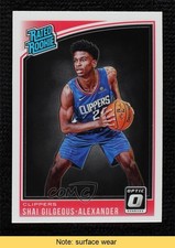 2018-19 Panini Donruss Optic Rated Rookie Shai Gilgeous-Alexander #162 READ 1nh