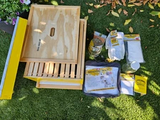 Bee Hive Starter Kit - 10 frame box, assembled and painted w/ 7 accessories
