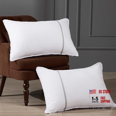 Bed Pillows Size Set of Medium Firm Hotel Pillows for Sleeping, Standard 2