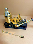 Barillio Gold Color Gold Cocktail Shaker W/Other Var Tools Drink Mixer New! — photo 5