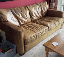 TIMOTHY OULTON HALO VISCOUNT WILLIAMS 2 SEATER LEATHER SOFA DELIVERY AVAILABLE 