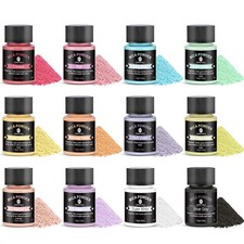 Mica Powder 12 Colors Pearlescent Pigment for Resin Epoxy, Soap Making, Nail...