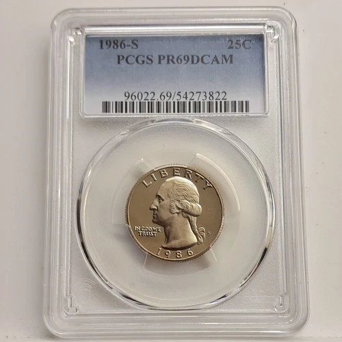 1986-S Washington Quarter Proof PCGS PR69DCAM Uncirculated