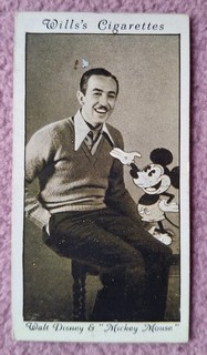 WILLS CINEMA STARS 3rd SERIES #24 WALT DISNEY (slight residue on back & front
