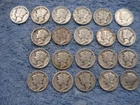 21 SILVER MERCURY DIMES WITH DATES lot 2