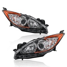 Headlights Assembly Replacement Compatible with 2010-2013 Chrome/Clear/Amber
