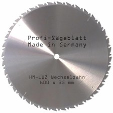 HM-S&auml;geblatt 600 x 35 mm LWZ 36Z Wechselzahn Hartmetall Kreiss&auml;geblatt Brennholz