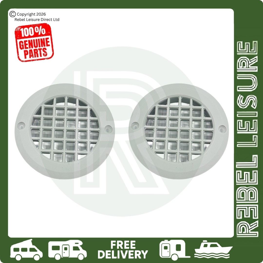 2 x Grey Gas Drop Out Floor Short Tail Vents Motorhome/Caravan/Campervan