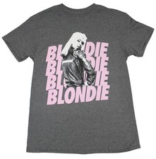 Blondie New Adult T-Shirt - Debbie Harry Over Pink Name Drop hot new