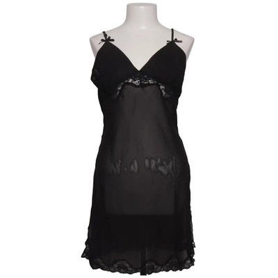 Basic Line, Negligé, Größe: 40/42, Schwarz, Polyester, Einfarbig, Damen #IRH