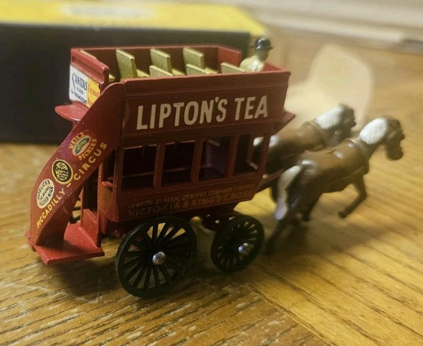 Vintage Matchbox Models of Yesteryear Y-12  Horse Bus Liptons Tea  - Image 3 of 4