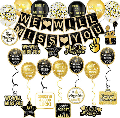 Farewell Party Decorations Kit We Will Miss You Banner Going Away Party Set